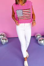 Bonbon Sparkling American Flag Knitted Vest