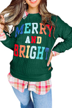 Bright White Merry And Bright Cable Knit Pullover Sweatshirt