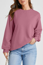 Valerian Plain Drop Shoulder Crewneck Pullover Sweatshirt