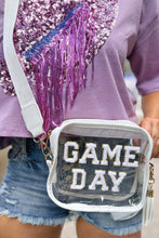 White GAME DAY Pattern Clear Shoulder Bag