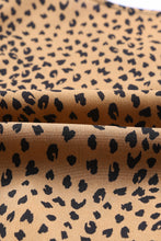 Spliced Leopard Print Wrap Long Sleeve Bodysuit