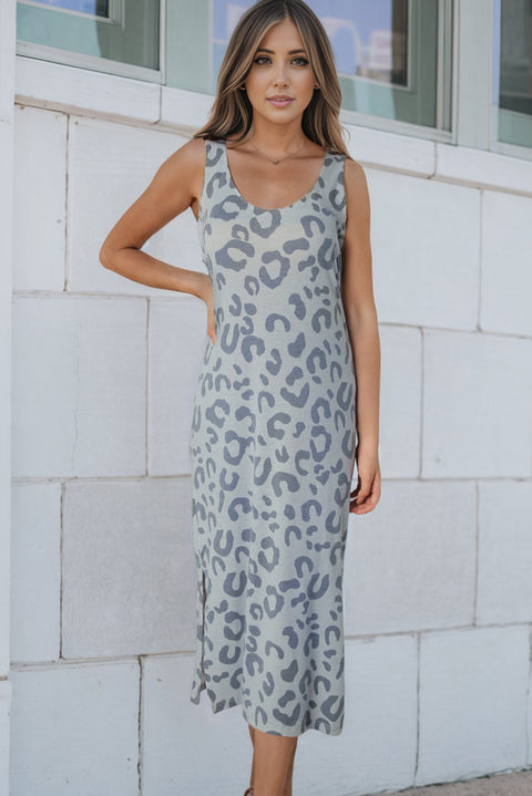 Print Sleeveless Maxi Dress