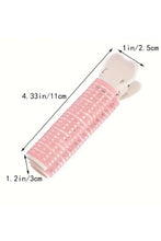 Pink Color Block Plastic Heatless Bouffant Hair Clip