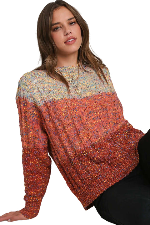 Multicolour Colorful Confetti Wool Ball Knitted Sweater