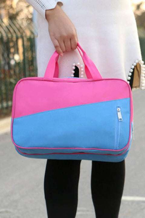 Bonbon Color Block Multi Zip Pocket Portable Yoga Bag