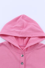 Batwing Sleeve Pocketed Henley Hoodie