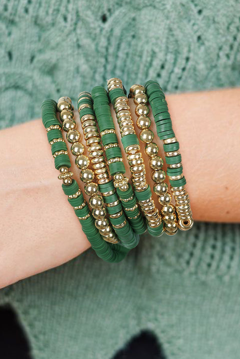 Vineyard Green St Patricks Multi Layered Beaded Bracelet Set