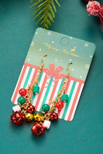 Racing Red Christmas Style Bells Dangle Hook Earrings