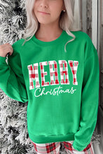 Dark Green Merry Christmas Heat Transfer Graphic Sweatshirt