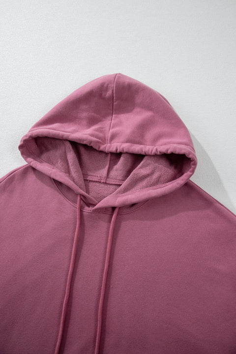 Valerian Fleece Lined Kangaroo Pocket Drawstring Chunky Hoodie