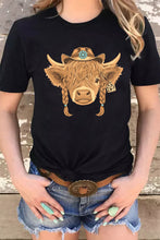 Black Western Heifer Graphic Fashion Cotton Tee