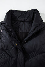 Black Quilted High Neck Zip Up Jacket Vest