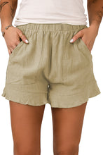 Apricot High Waist Pocketed Ruffle Shorts