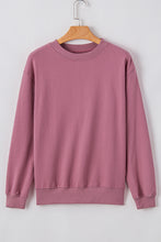 Valerian Plain Drop Shoulder Crewneck Pullover Sweatshirt