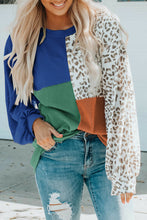 Patchwork Color Block Ribbed Long Sleeve Top