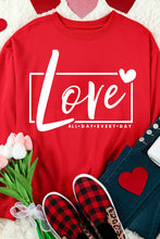 Heart Shaped Embroidered Pullover Sweatshirt