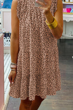 Blusa extragrande con mangas abullonadas y estampado de leopardo