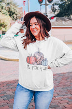 Gray Pumpkin Graphic Plus Size Pullover Sweatshirt