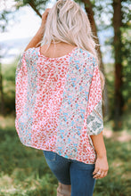 Multicolor Animal Floral Mix Print Cape Top