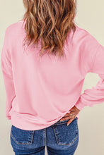 Pink Christmas Nutcracker Patched Drop Shoulder Sweatshirt