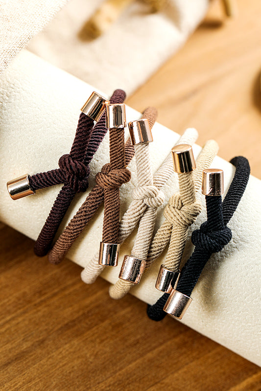 Camel 5pcs/set Thicken Knotted Elastic Hair Tie