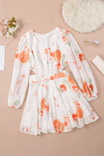 Long Sleeve Cut-out Floral Dress