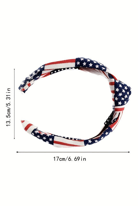 Navy Blue Flag Day Knotted Headband