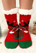 Calcetines térmicos con estampado de árbol de Navidad negro