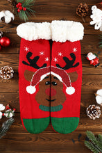 Calcetines térmicos con estampado de árbol de Navidad negro