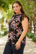 Blusa de gasa con estampado de flores silvestres