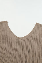 Hollowed Knit V Neck Tank Top