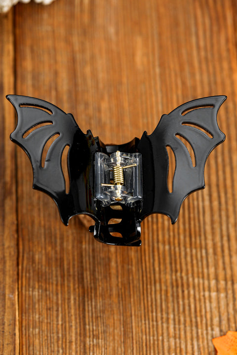 Black Halloween Bat Shape Hair Claw Clip