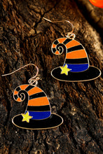 Carrot Star Witch Hat Halloween Hook Earrings