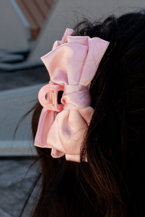 Pink Sweet Bow Knot Large Hair Claw Clip