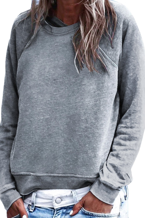 Crew Neck Long Sleeve Sweatshirt