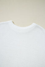 Jet Stream Solid Color Sweater Tee with Side Slits