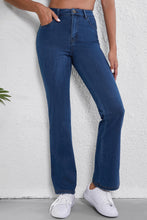 Ashleigh Blue Mid Waist Stretchy Knit Casual Bootcut Jeans