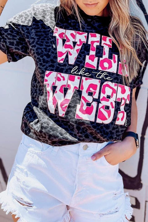 SALVAJE como la camiseta WEST Leopard