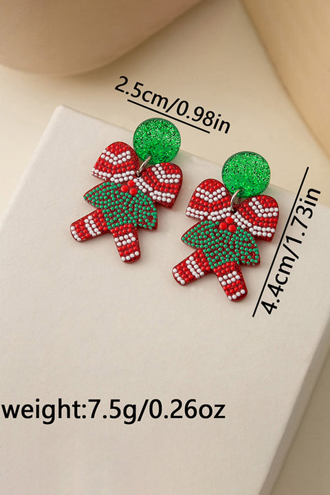 White Santa Claus Acrylic Earrings