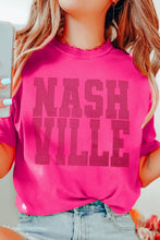 Rose Red NASHVILLE Rhinestone Crew Neck Graphic Tee