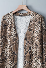 Snake Print Long Cardigan