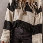 Jet Stream Colorblock Loose Pullover Sweater