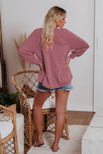 Plain Relaxed Fit Crew Neck Pullover Sweatshirt