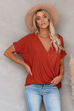 Short Sleeves Drape Knit Top