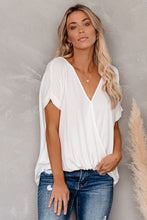 Short Sleeves Drape Knit Top