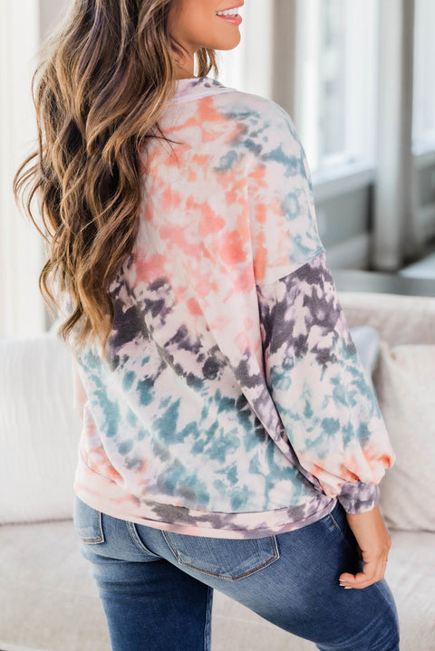 Multicolor Tie Dye Long Sleeve Top