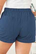 Elastic Waist Drawstring Pocket Shorts