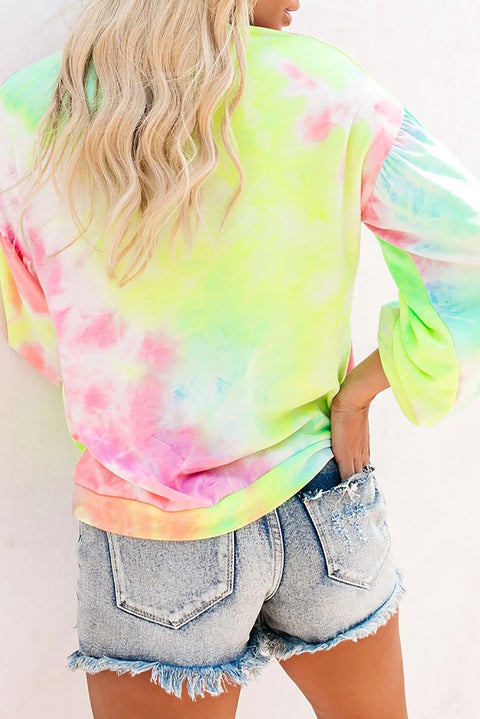 Tie-dye Knit Sweatshirt