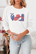 COWBOY take me away Graphic White Sweatshirt