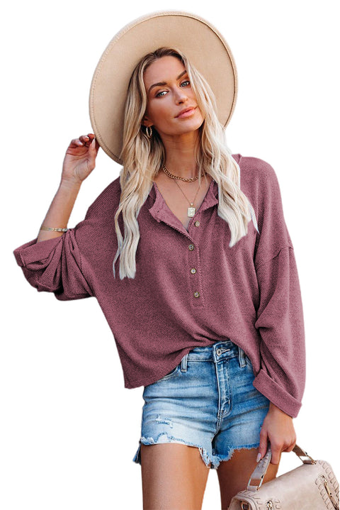 Khaki Buttoned Loose Long Sleeve Shirt